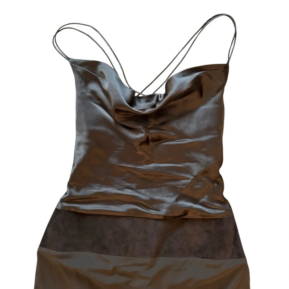 Nicole Miller Brown Midi Dress - Picture 3 of 11